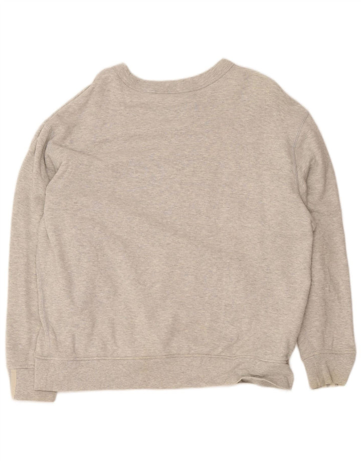 Adidas masculino solto ajuste moletom jumper médio cinza algodão manchado