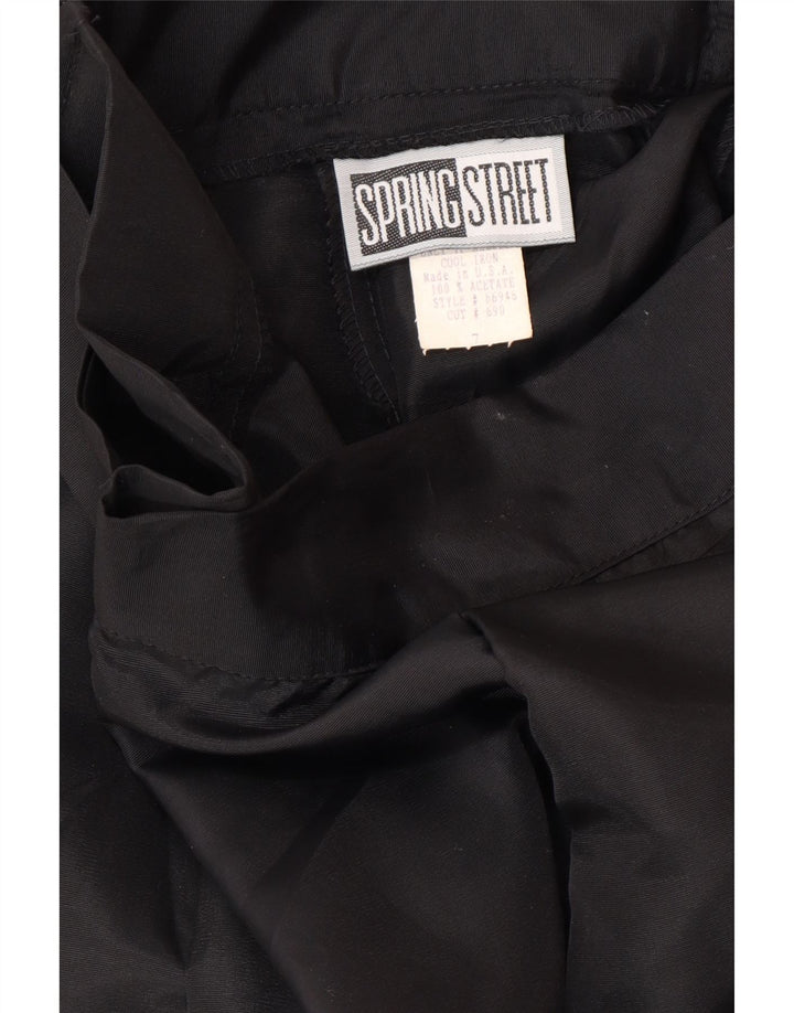 Saia maxi feminina vintage de cintura alta W26 acetato preto pequeno