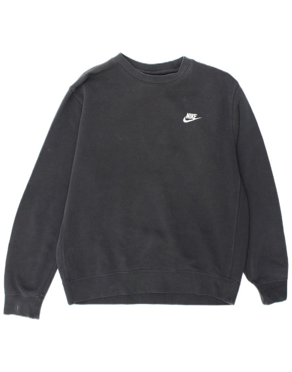 Nike Mens Moletom Jumper Médio Algodão Cinza