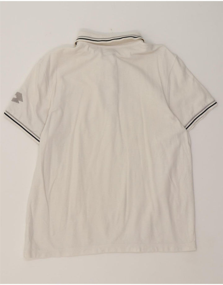 LOTTO Mens Polo Shirt Large White Cotton Vintage Lotto and Second-Hand Lotto from Messina Hembry 