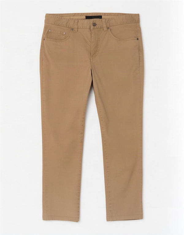 Calvin Klein Calça masculina reta casual W33 L29 algodão cáqui
