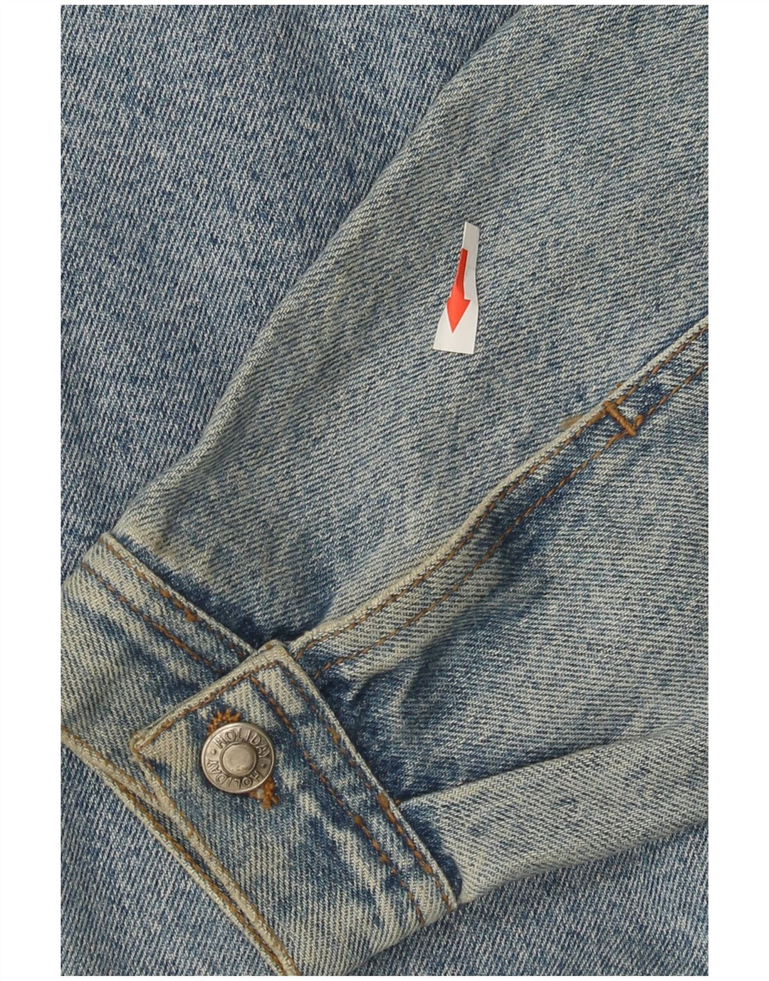 Jaqueta jeans masculina de férias UK 36 algodão azul pequeno