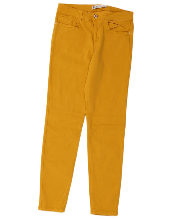 Zara Jeans Skinny Feminino EU 38 Pequeno W28 L26 Algodão Amarelo