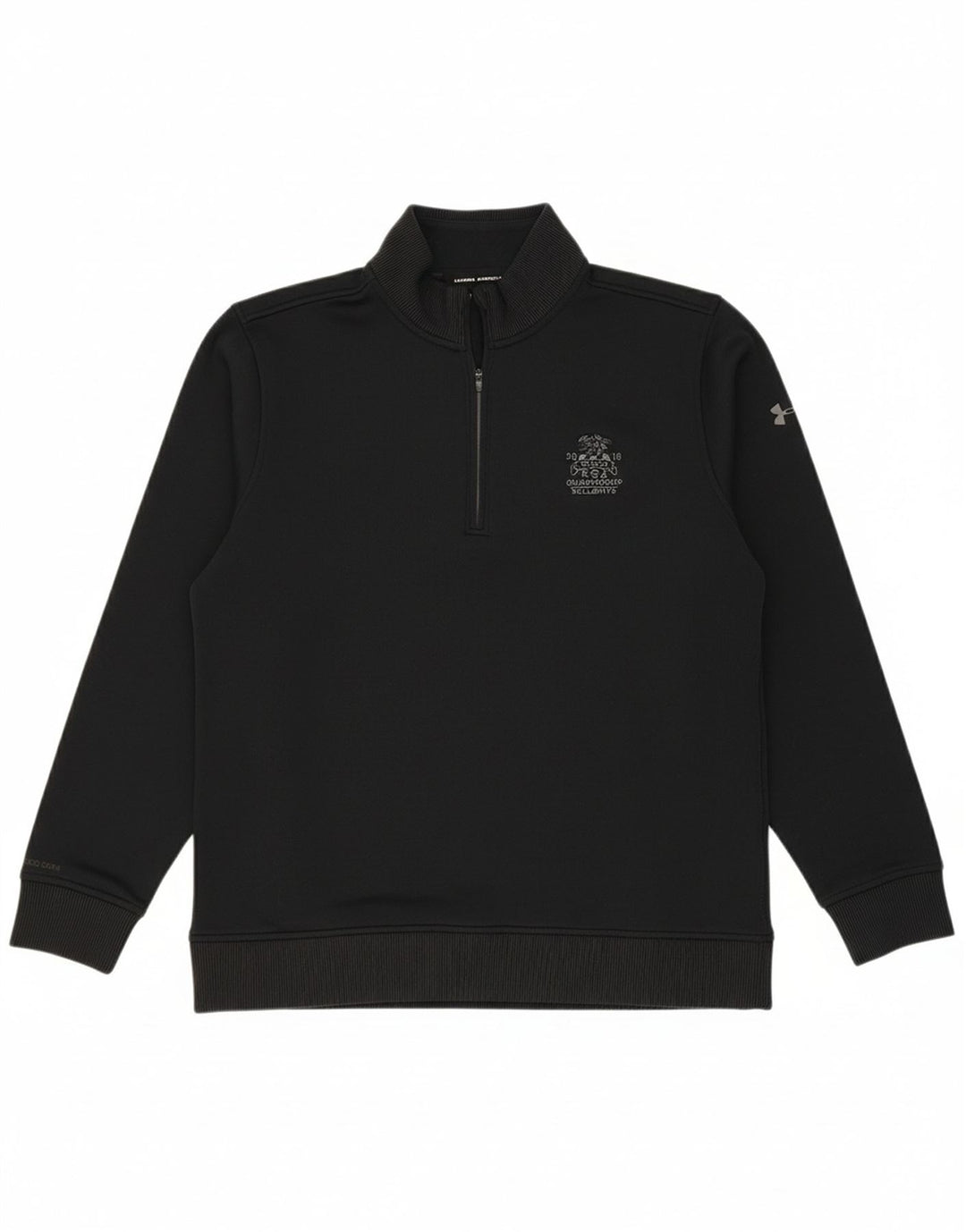 UNDER ARMOUR Suéter masculino com zíper e gola média preto