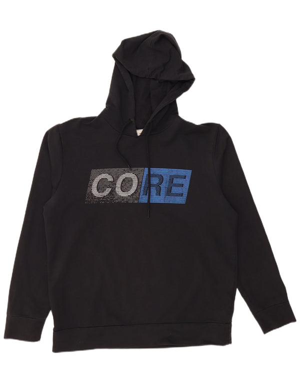 Jumper com capuz gráfico masculino JACK & JONES XL algodão preto