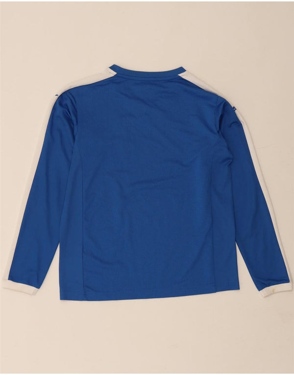 Top Puma Boys Italia manga comprida 13-14 anos azul colorblock