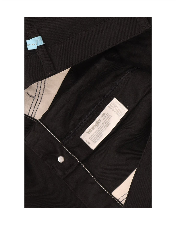 Calça Wrangler masculina reta casual W42 L32 poliéster preto