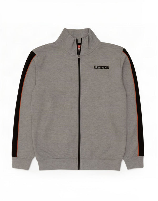 Kappa Mens Treino Top Jacket Grande Cinza Colourblock Poliéster
