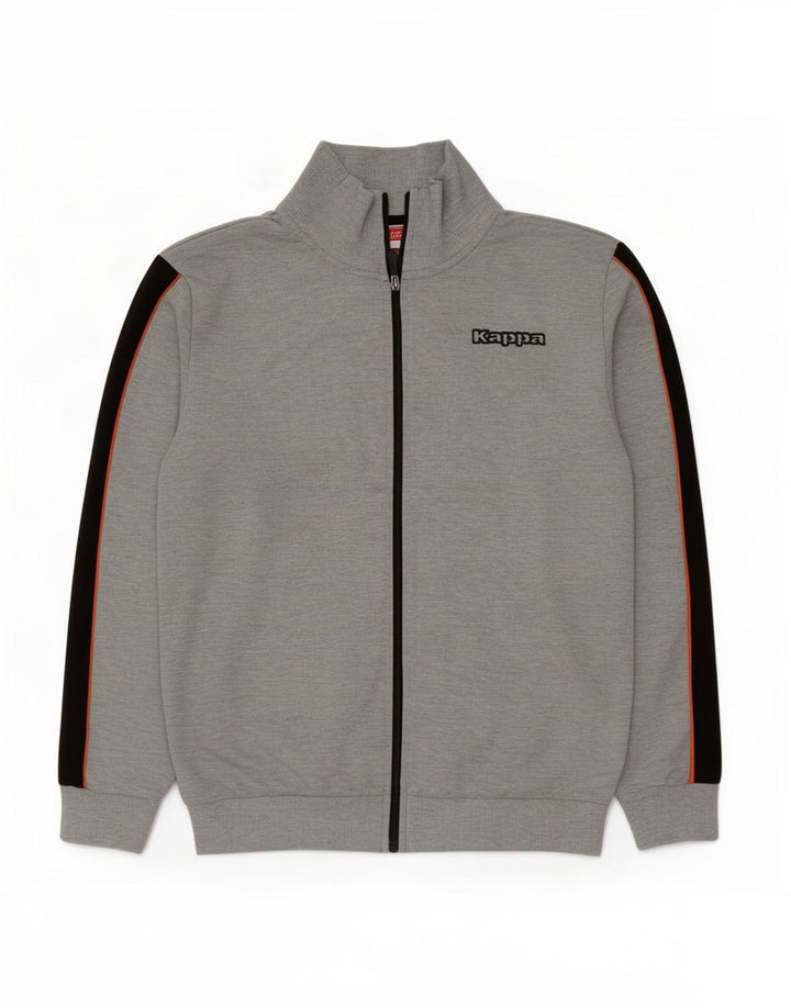 Kappa Mens Treino Top Jacket Grande Cinza Colourblock Poliéster