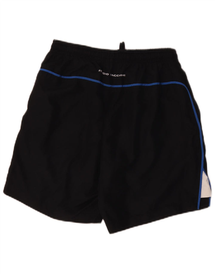 Sergio Tacchini Mens Sport Shorts Médio Preto Colorblock Poliéster