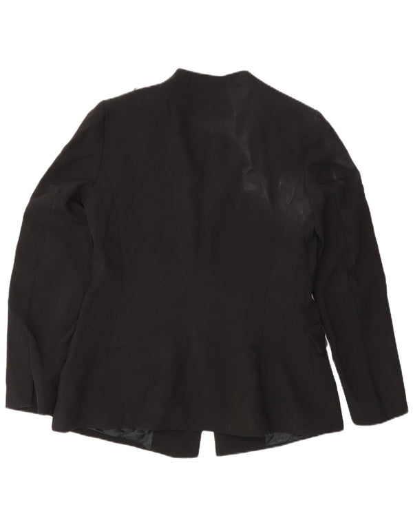Jaqueta Blazer Feminina Zara Reino Unido 14 Grande Poliéster Preto