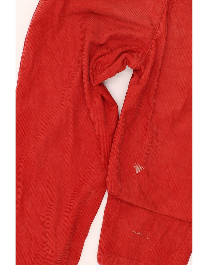 VANS Womens Straight Corduroy Trousers W26 L25 Red Cotton Vintage Vans and Second-Hand Vans from Messina Hembry 