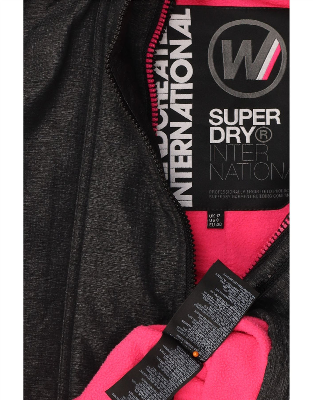 Jaqueta corta-vento feminina SUPERDRY UK 12 cinza médio
