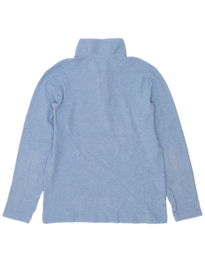 Suéter feminino IZOD com gola e zíper UK 14 azul médio