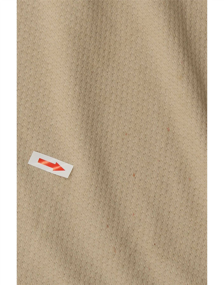 Camisa polo masculina Zara algodão bege médio