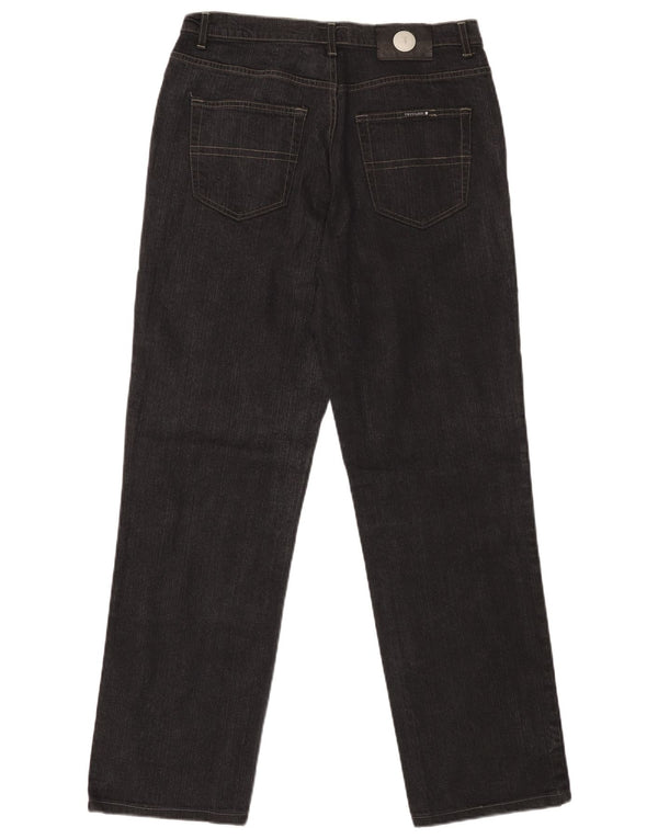 Jeans retos masculinos TRUSSARDI W32 L30 algodão preto