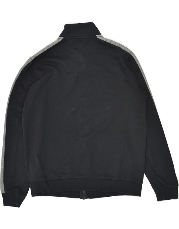 PUMA Mens Graphic Tracksuit Top Jaqueta Grande Algodão Colorblock Preto