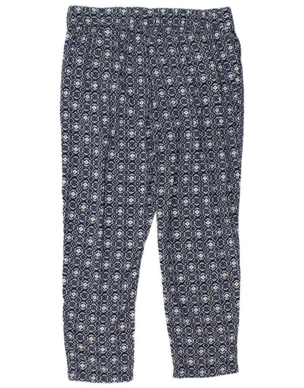 Calça feminina cortada de cintura alta Marks & Spencer Reino Unido 16 grande W34 L26 azul