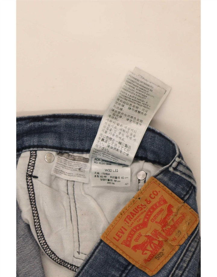 Levi's Masculino 502 Tapered Jeans W32 L32 Azul Algodão