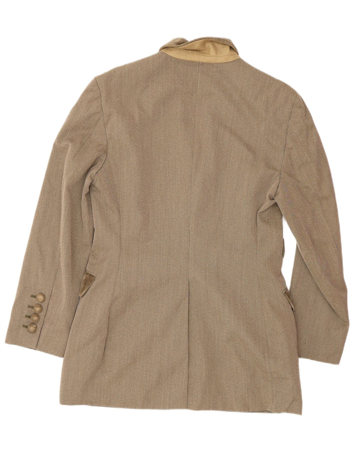 Conjunto de saia feminina MOSCHINO com 3 botões e 2 peças Reino Unido 12 médio W28 marrom clássico