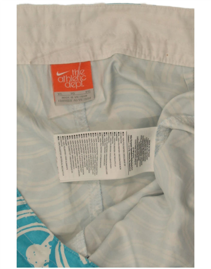 Shorts de natação masculinos Nike XL poliéster geométrico azul
