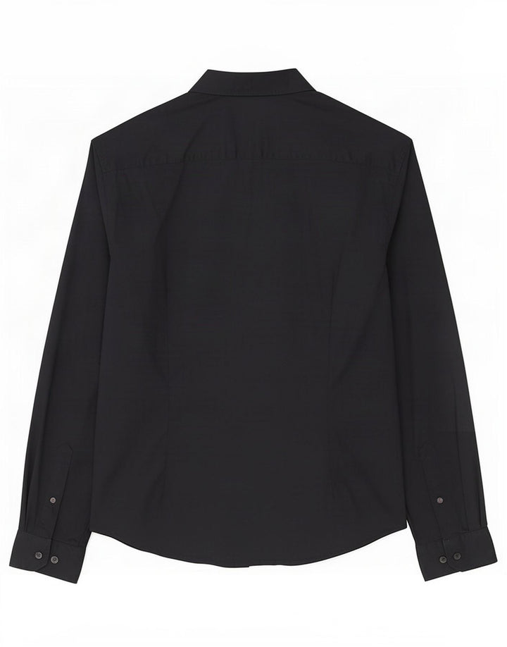 Camisa masculina Esprit de algodão preto médio