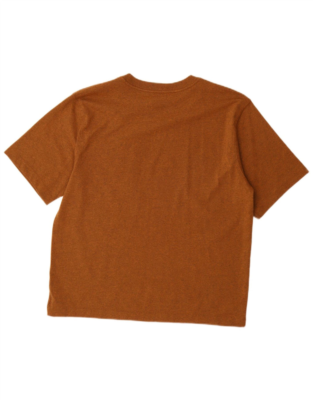 Camiseta masculina CARHARTT com ajuste relaxado, algodão manchado marrom médio