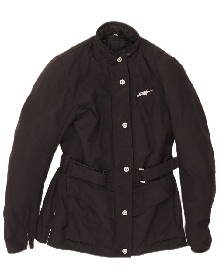 Stella Womens Racer Jacket UK 10 Pequeno Preto Nylon
