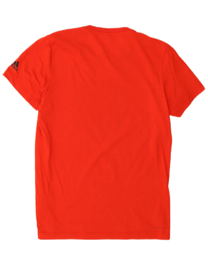 Adidas Mens Graphic T-Shirt Top Médio Algodão Vermelho