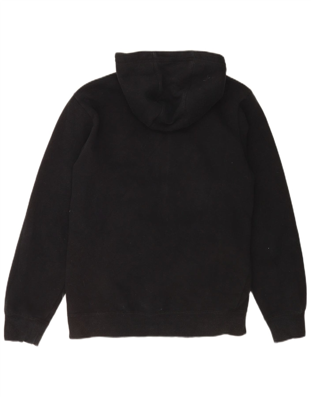 Suéter masculino Adidas com capuz e zíper gráfico médio preto algodão