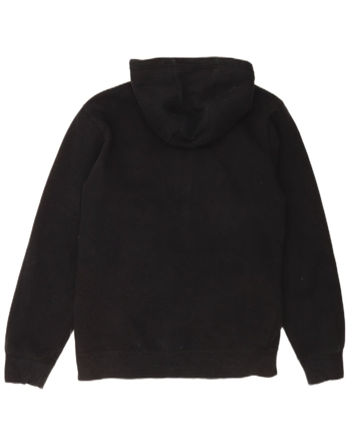 Suéter masculino Adidas com capuz e zíper gráfico médio preto algodão