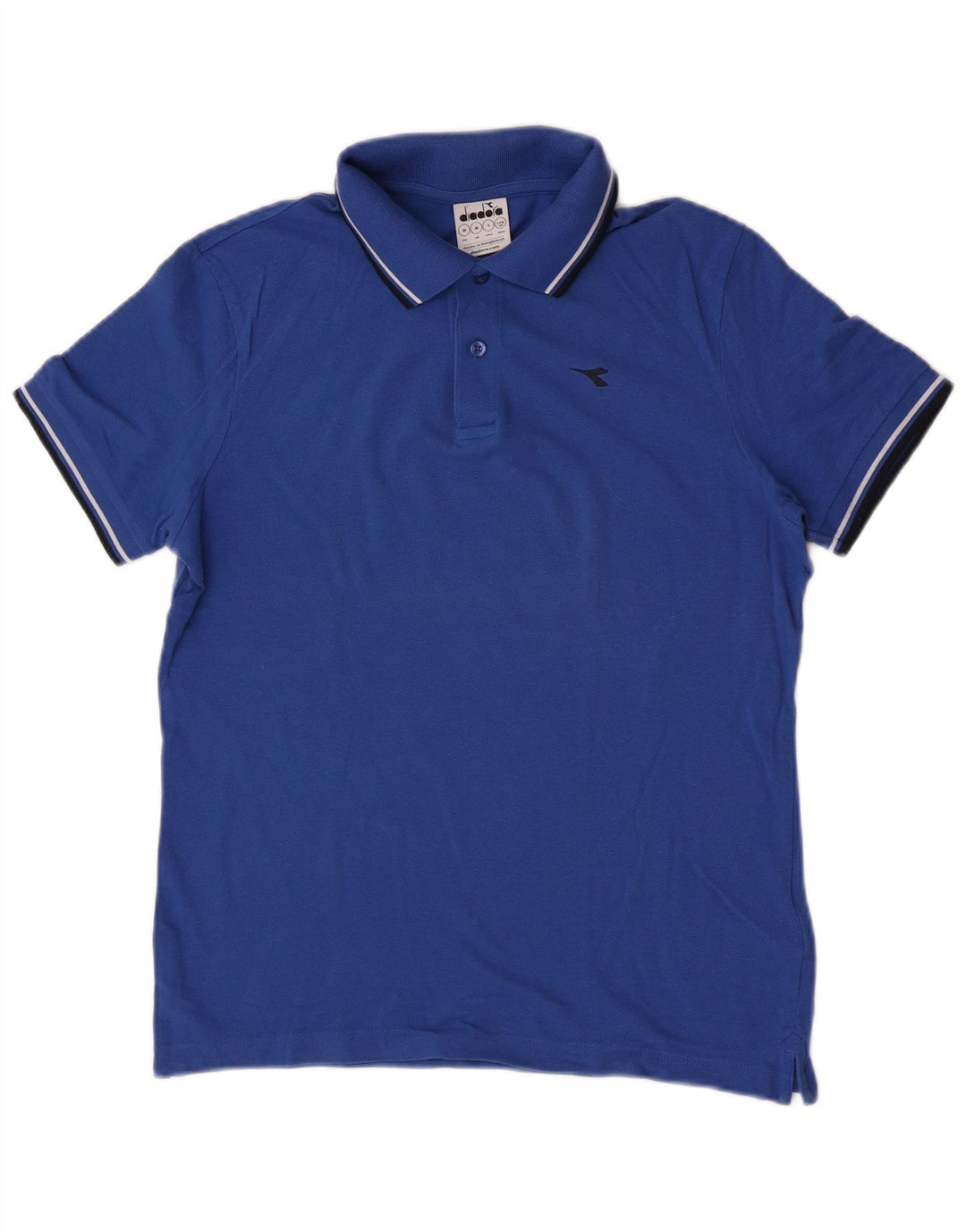 Camisa polo masculina Diadora algodão azul médio