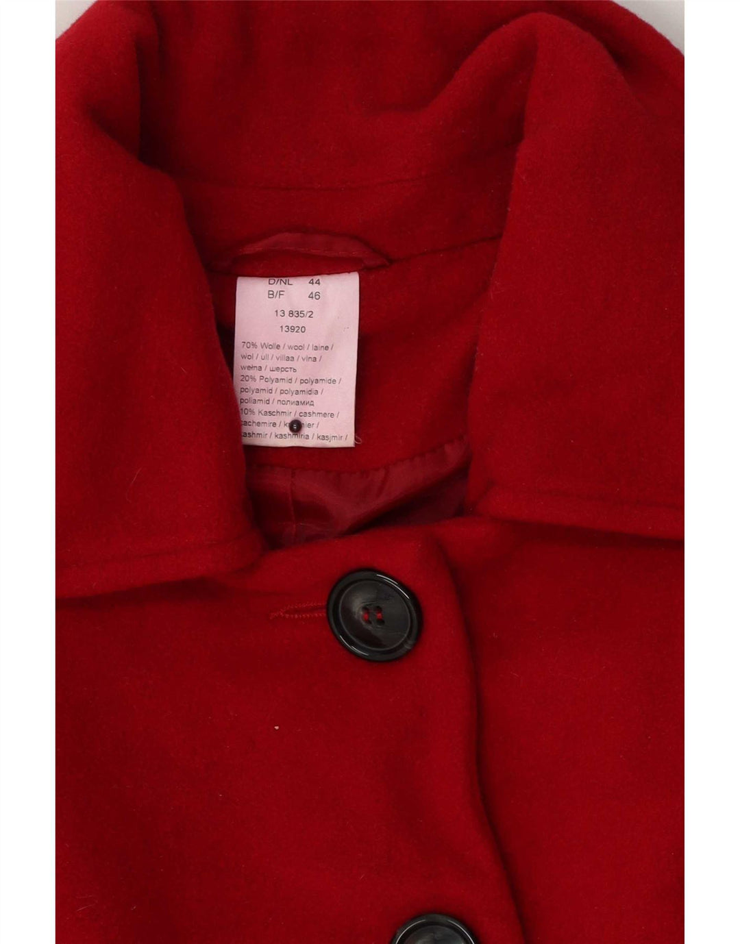 Jaqueta feminina vintage EU 46 XL lã vermelha