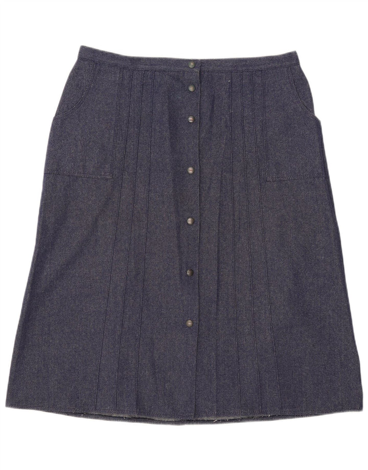 Saia vintage feminina linha A W34 grande azul