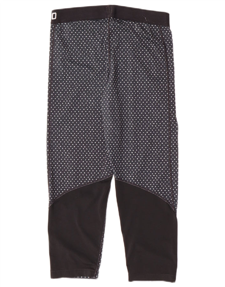 Nike Womens Dri Fit Graphic Leggings UK 14 Grande Azul Marinho Manchado Esportes