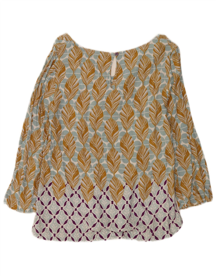 Blusa feminina manga 3/4 White Stuff UK 10 pequena floral multicolorida