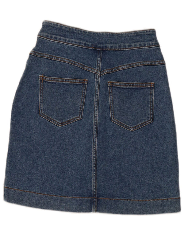 Saia jeans feminina Tezenis XS W25 azul algodão