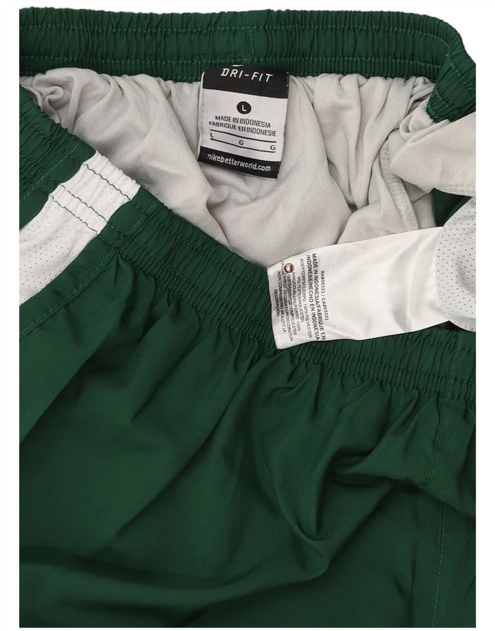 Shorts esportivos femininos Nike UK 14 grande verde colorblock poliéster