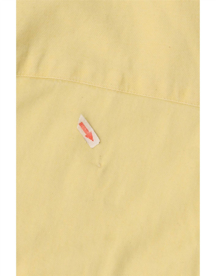 Camisa jeans masculina de manga curta Levi's de algodão amarelo médio