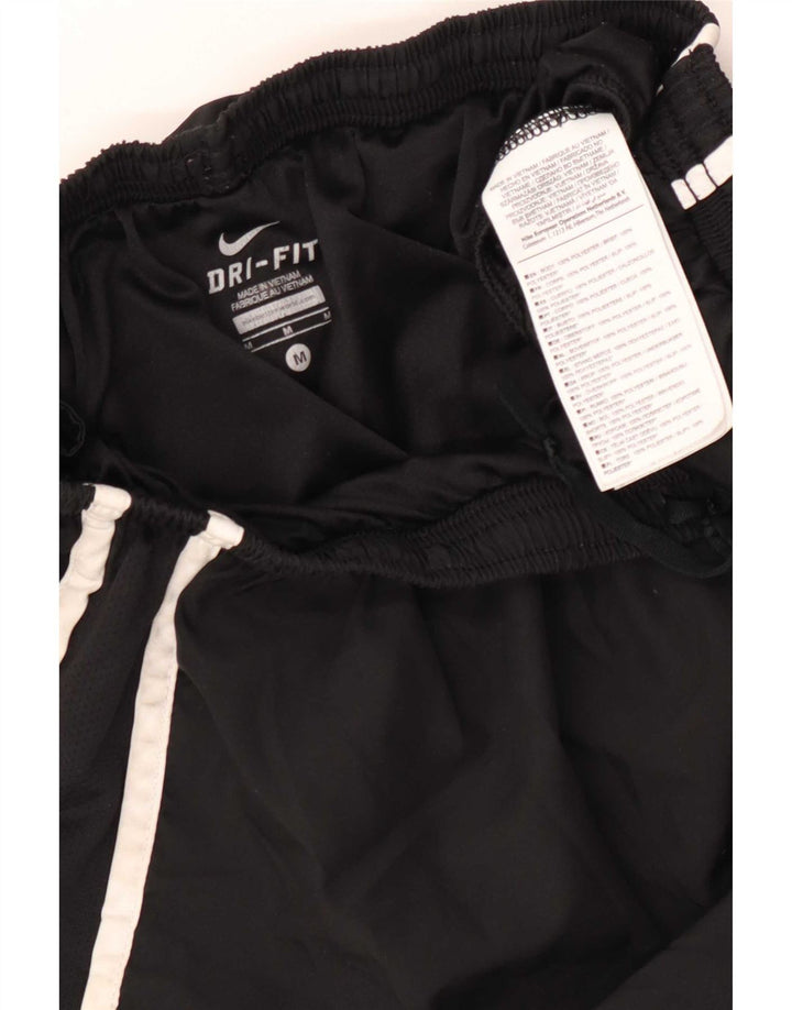 Shorts esportivos femininos Nike Dri Fit UK 12 poliéster preto médio