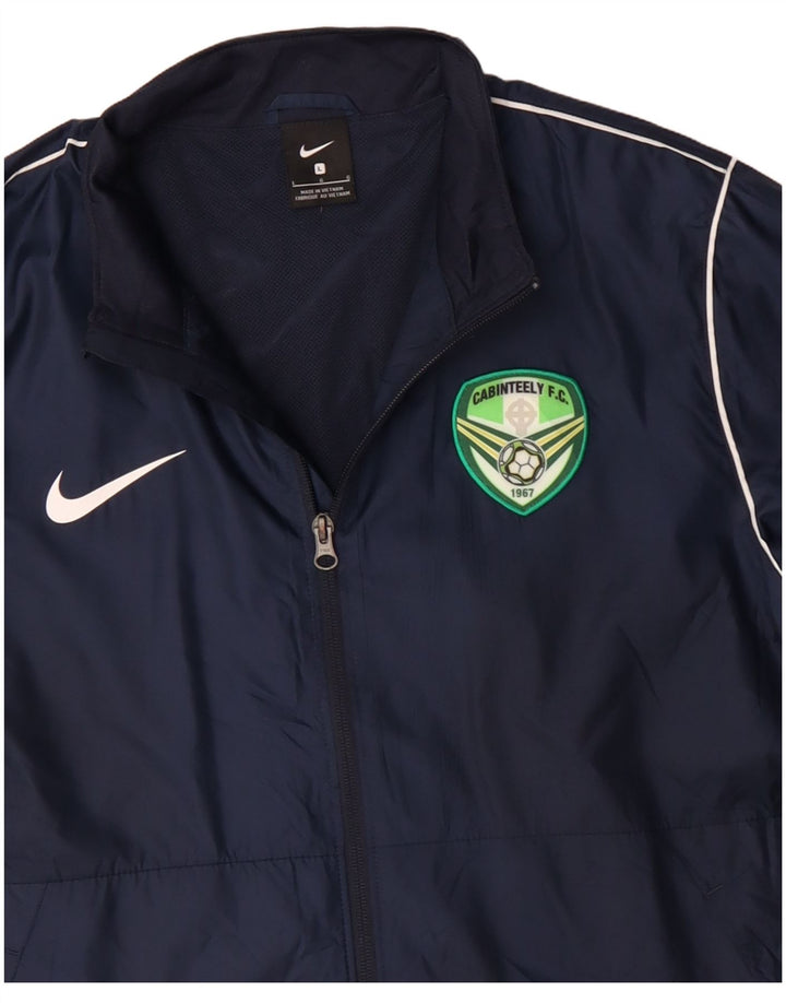 Jaqueta de chuva masculina NIKE Graphic UK 40 grande poliéster azul marinho