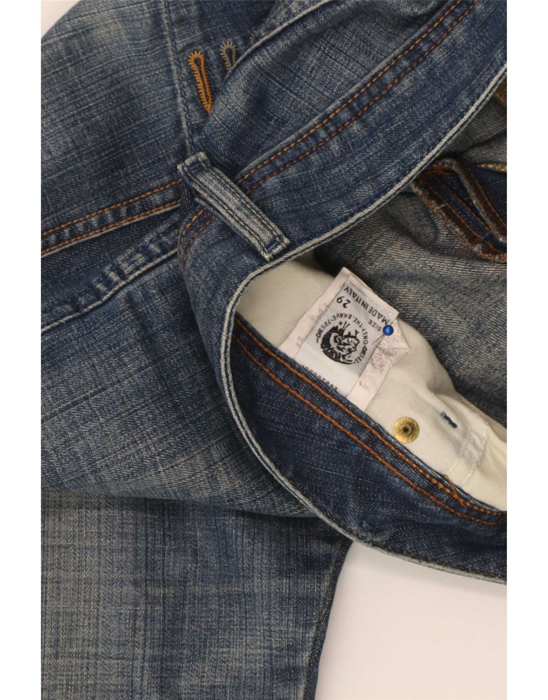 Jeans retos masculinos Diesel W29 L35 algodão azul