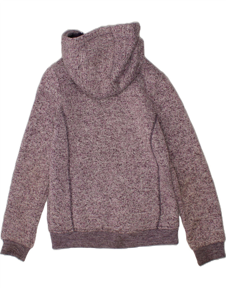 MOUNTAIN WAREHOUSE Girls Zip Hoodie Sweater 9-10 Years Purple Flecked Vintage Mountain Warehouse and Second-Hand Mountain Warehouse from Messina Hembry 