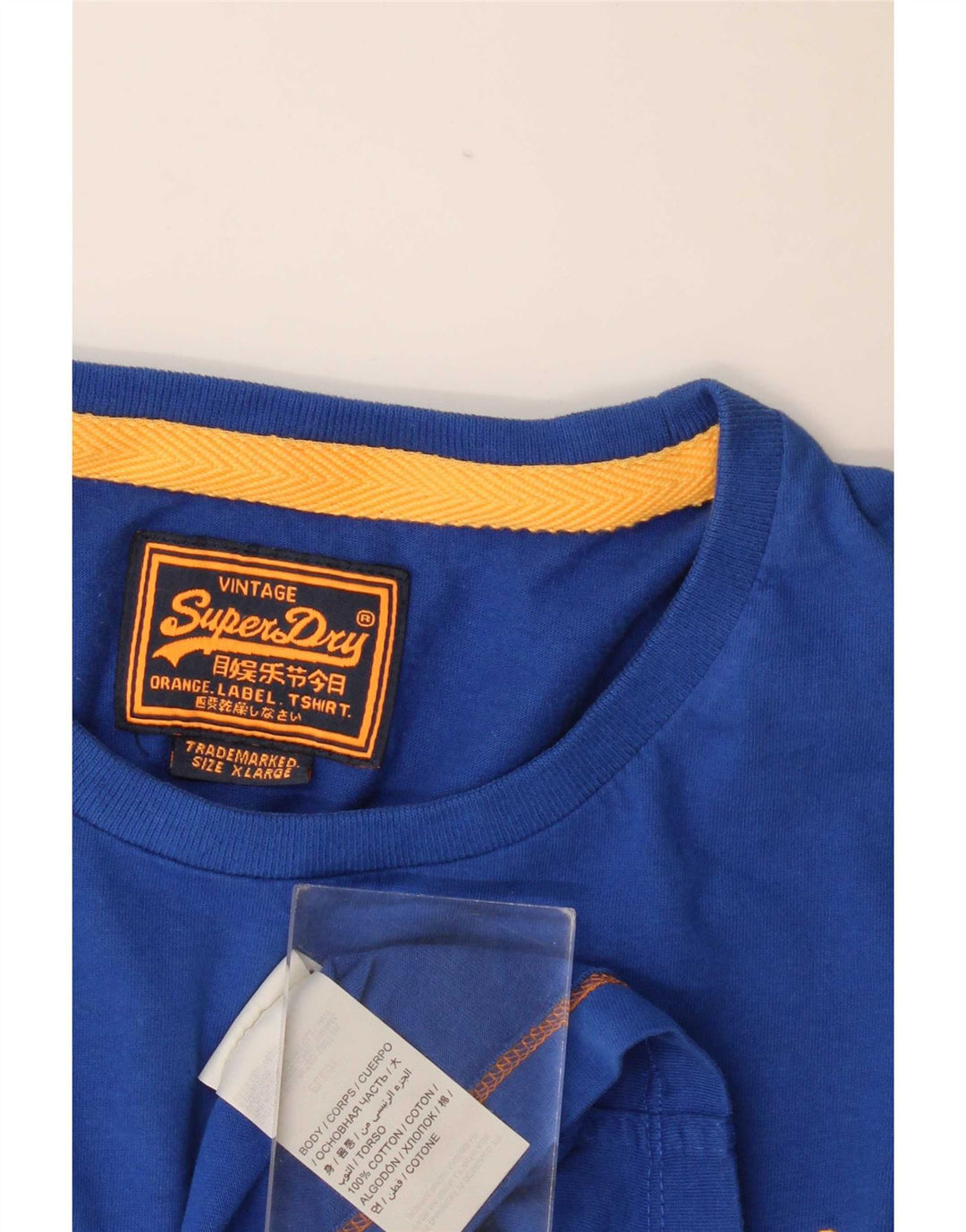 Camiseta masculina Superdry Top XL algodão azul