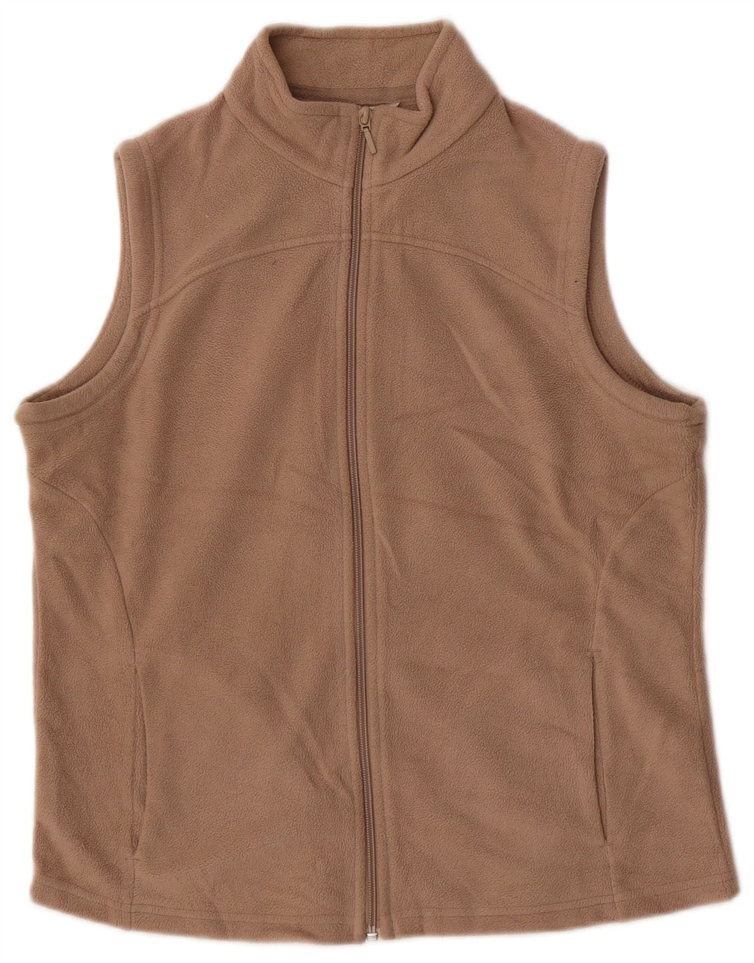 Marks & Spencer Womens Fleece Gilet UK 16 Grande Poliéster Bege