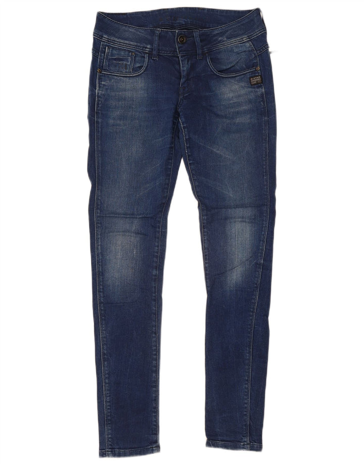 Jeans slim feminino G-STAR W28 L32 algodão azul