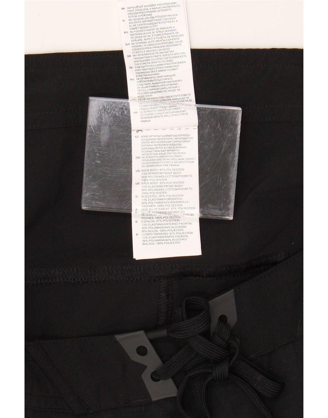 Shorts de natação masculino REEBOK grande poliéster preto