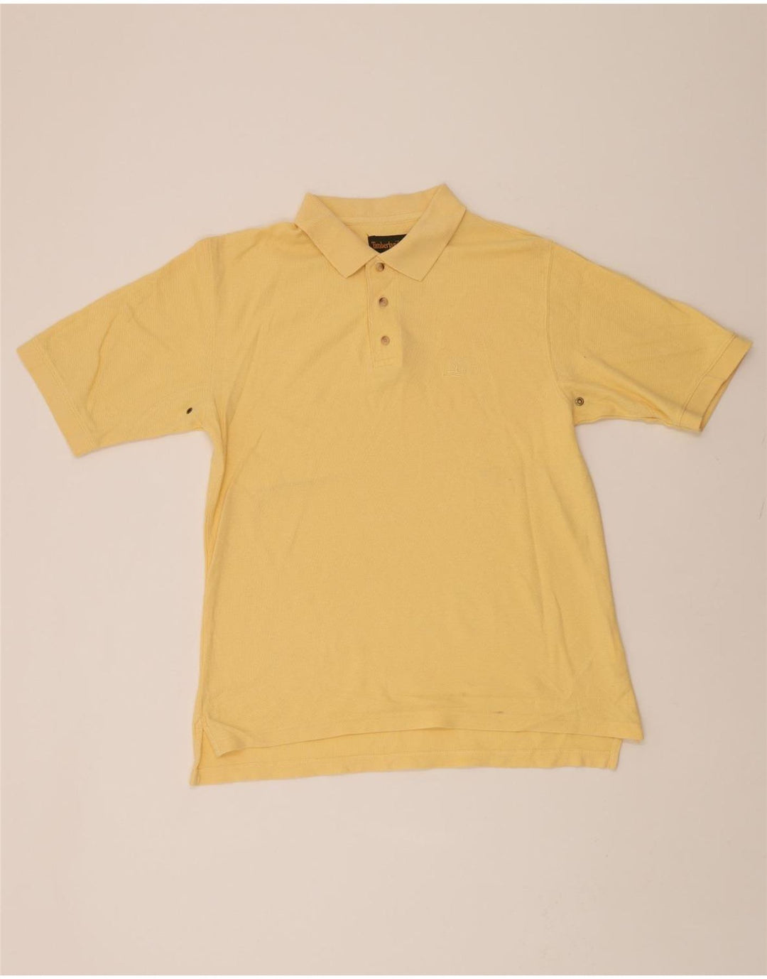 TIMBERLAND Mens Polo Shirt Medium Yellow Cotton Vintage Timberland and Second-Hand Timberland from Messina Hembry 