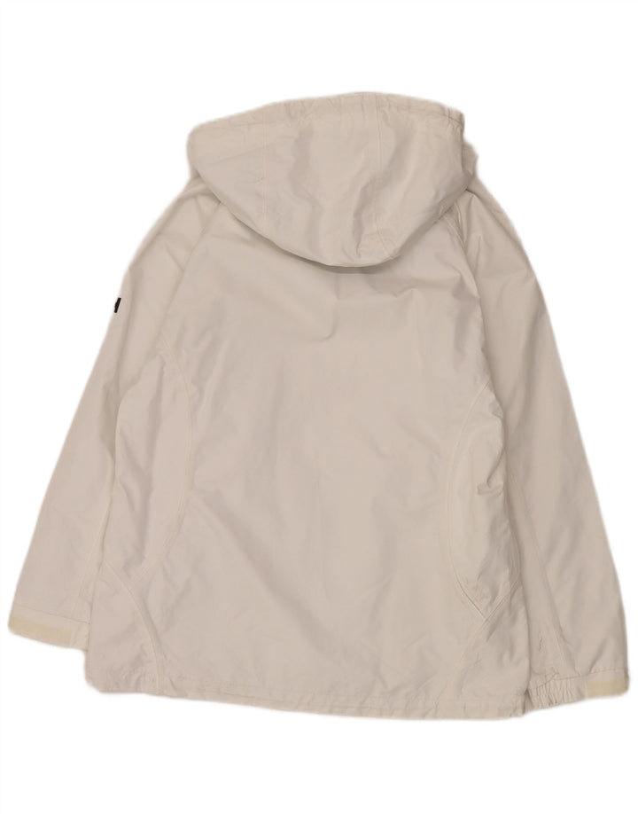 Jaqueta de chuva com capuz feminina Helly Hansen Reino Unido 16 grande poliéster branco