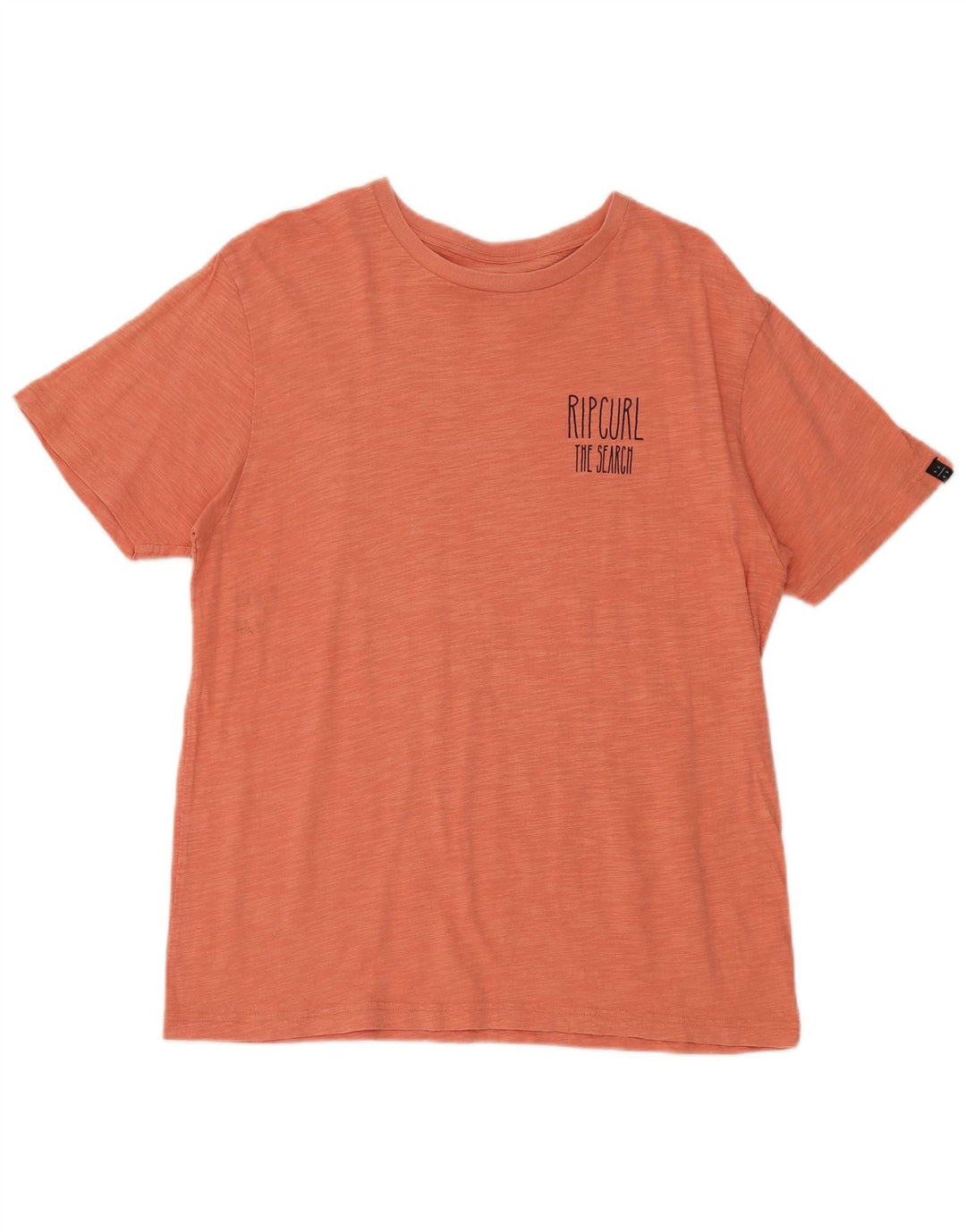 Camiseta masculina Rip Curl com estampa gráfica grande de algodão laranja